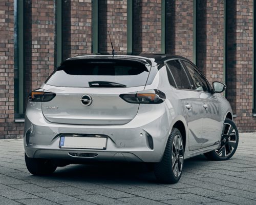 Phenix E-Auto Opel Silber Rückansicht